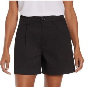 Banana Republic Pleat Front 5" Short Women Size 10 Dark Academia Black Preppy